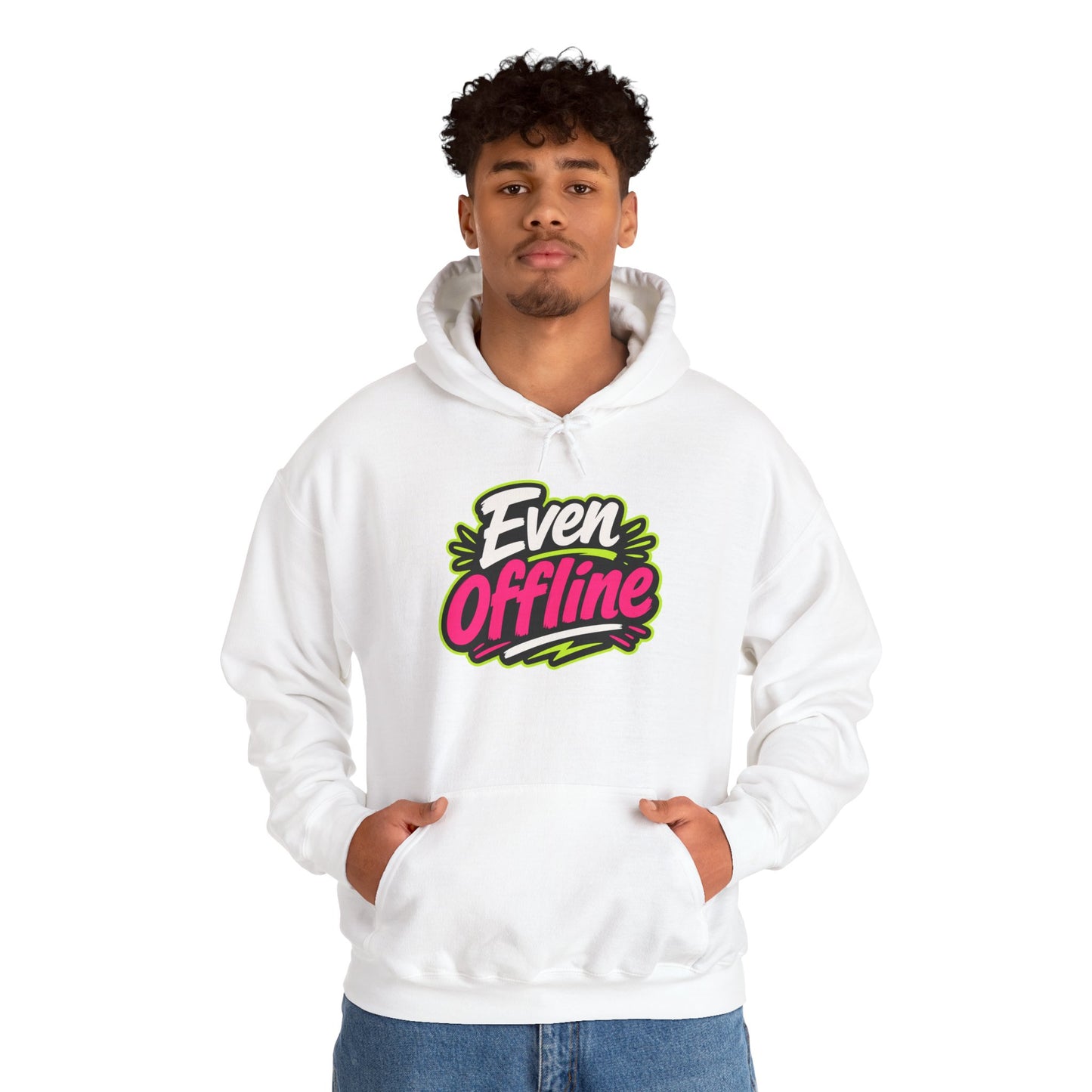 'Even offline' — Prikkels Hoodie