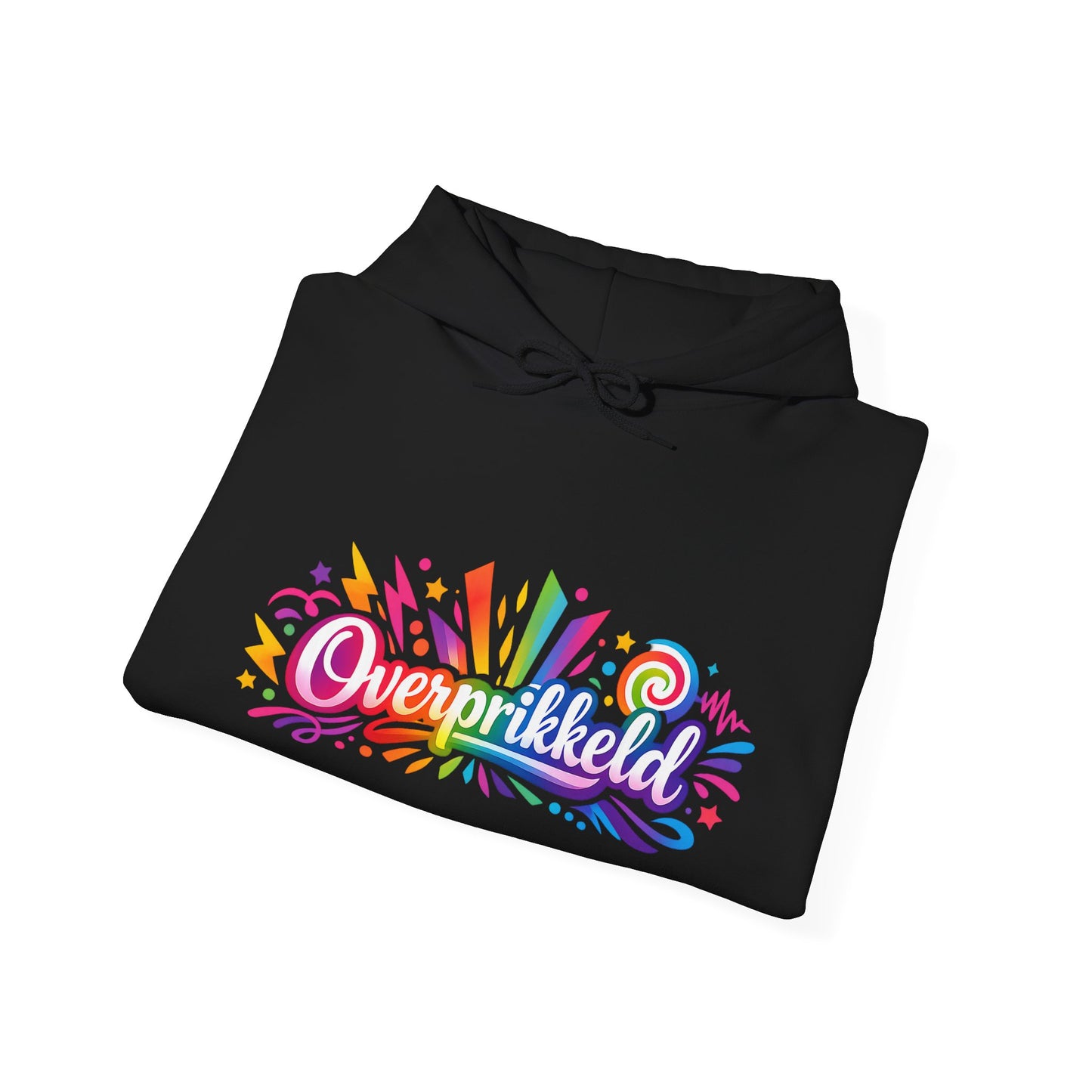 'Overprikkeld voorkant' — Prikkels Hoodie