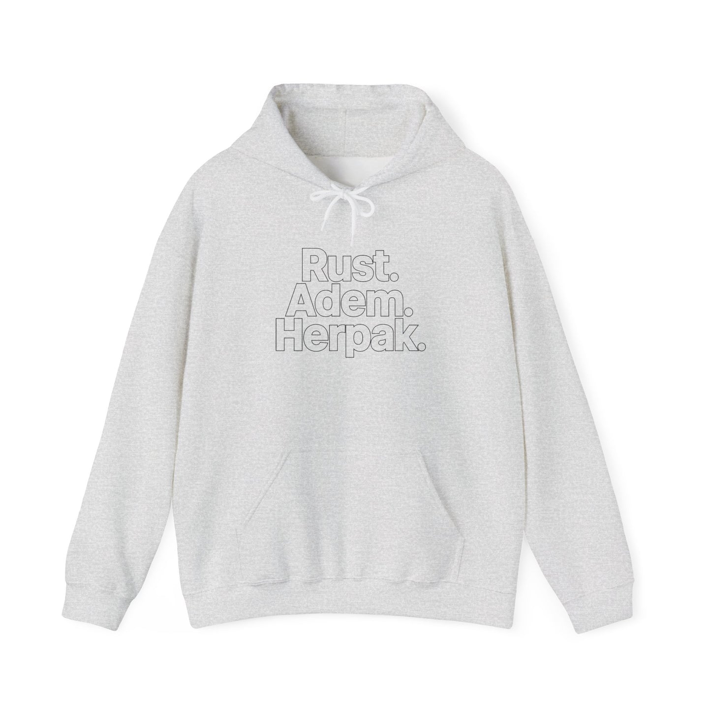 'Rust.Adem.Herpak.' — Prikkels Hoodie