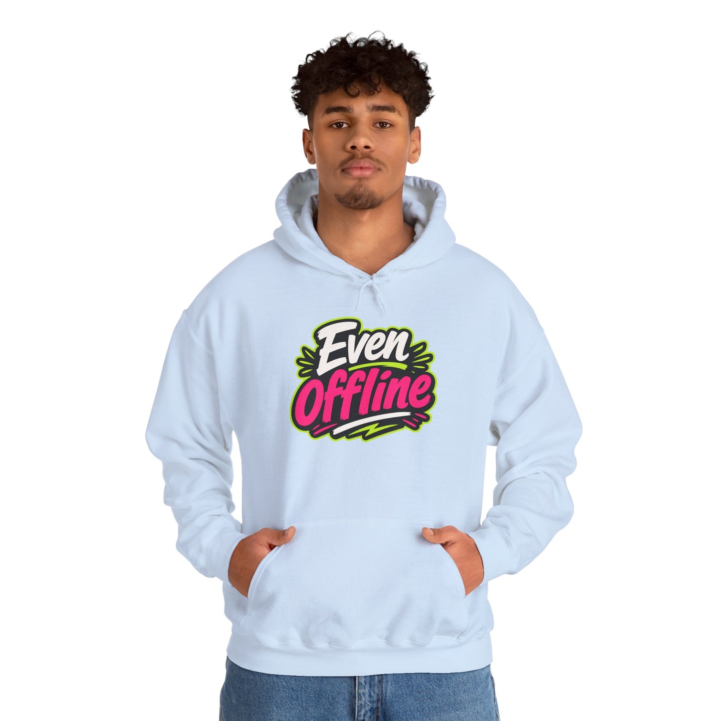 'Even offline' — Prikkels Hoodie