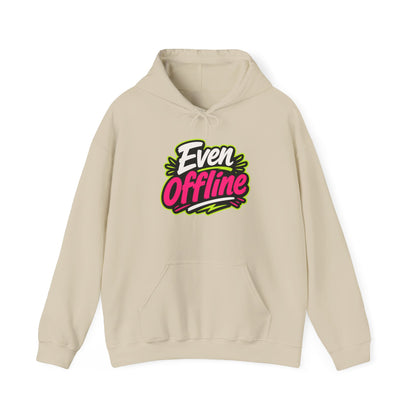 'Even offline' — Prikkels Hoodie