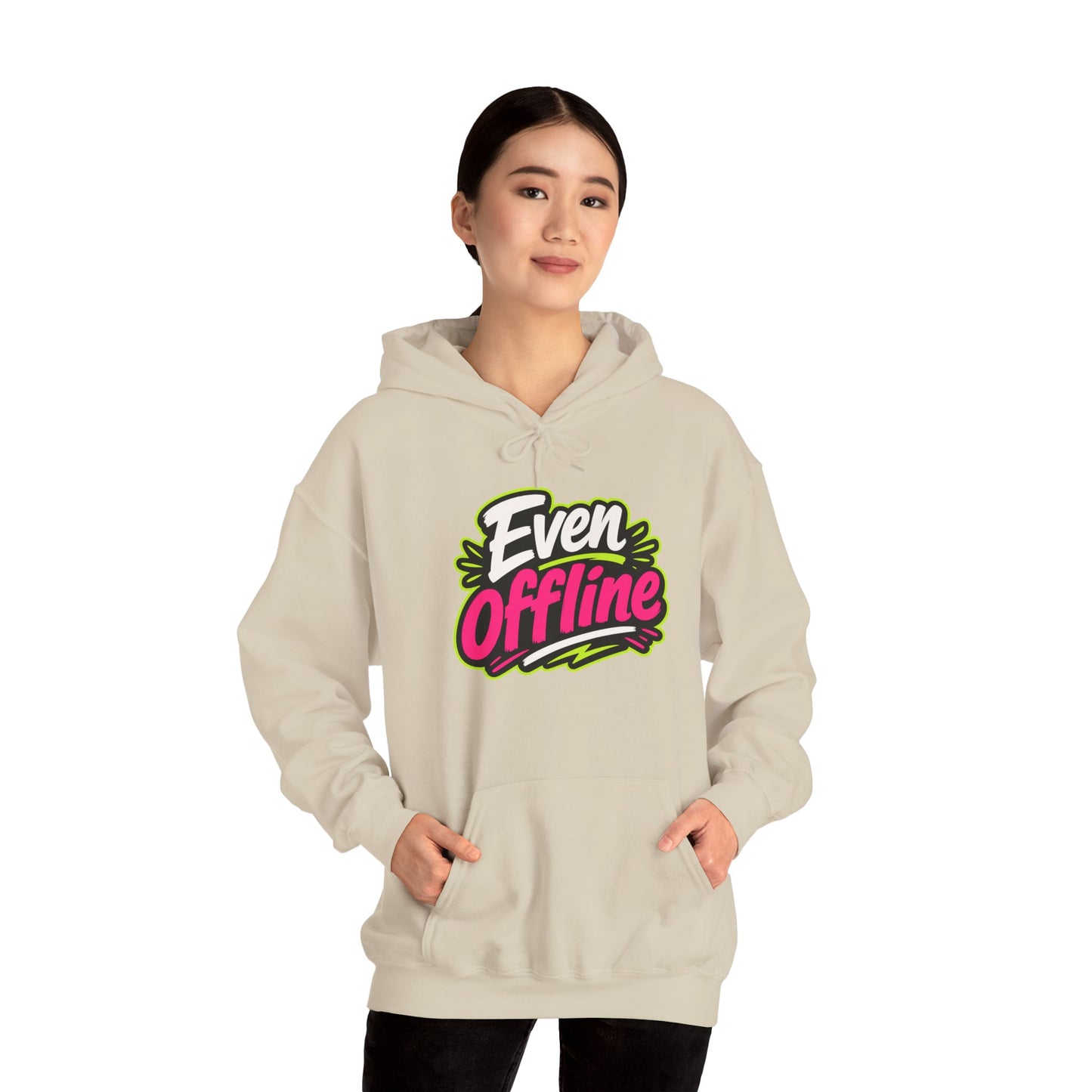 'Even offline' — Prikkels Hoodie