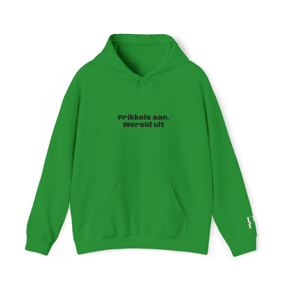 'Prikkels aan. Wereld uit.' - Prikkels Hoodie