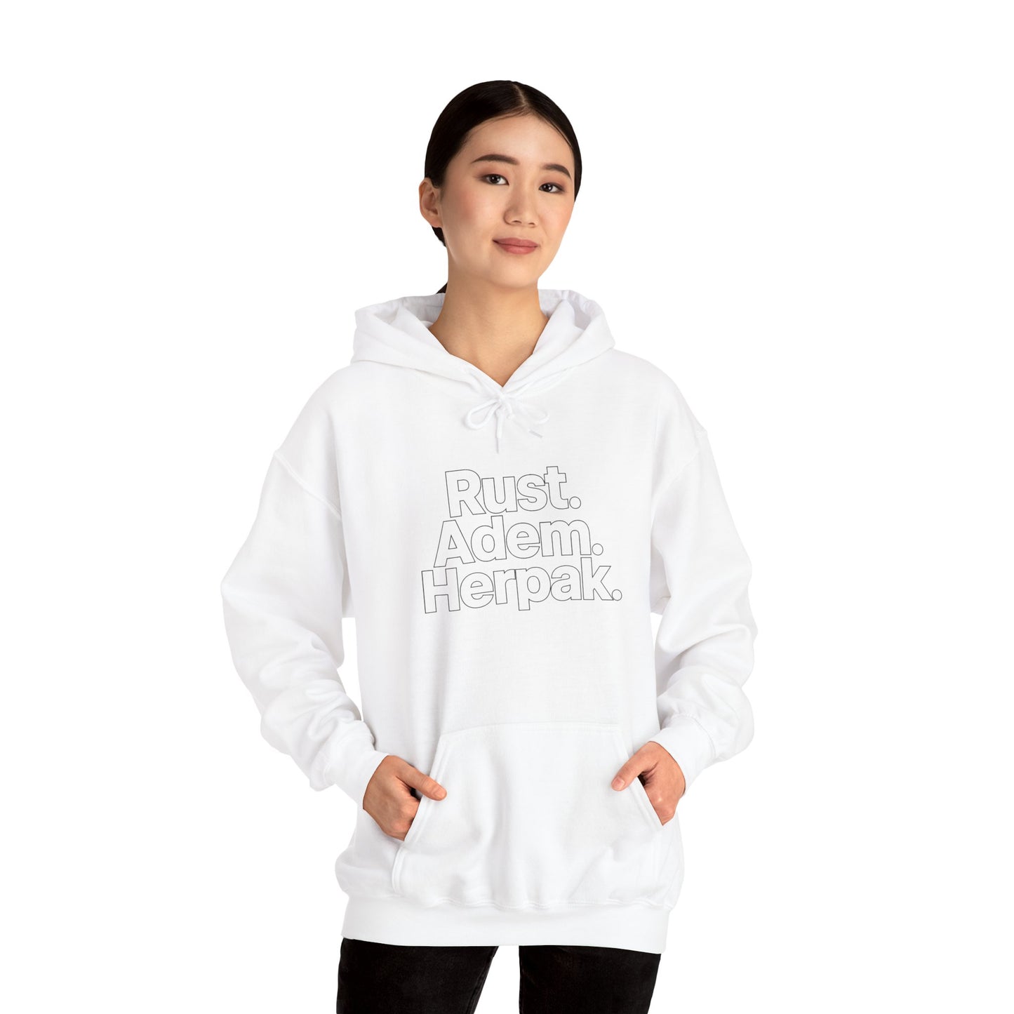 'Rust.Adem.Herpak.' — Prikkels Hoodie