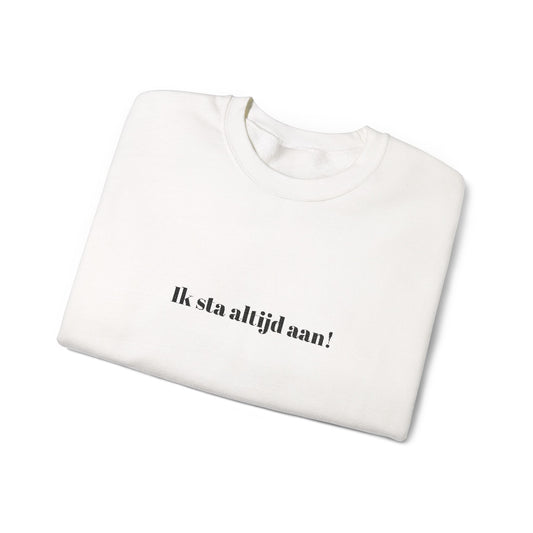 'Ik sta altijd aan!' - Prikkels trui