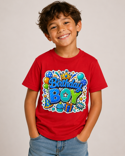 'Birthday boy' - Prikkels kids t-shirt