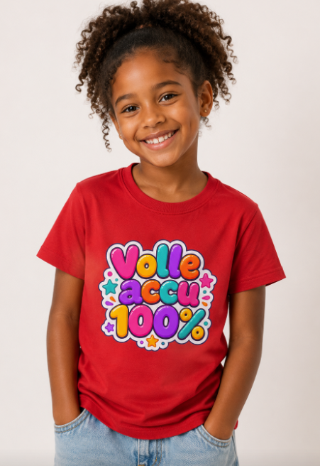 'Volle accu' - Prikkels kids t-shirt