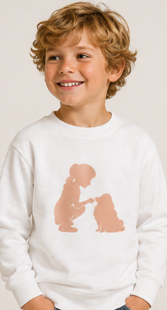 'Meisje met hond' - Prikkels kids trui